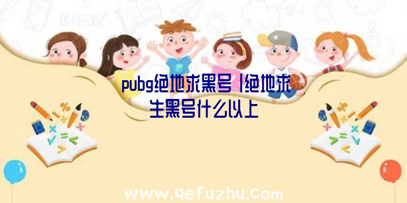 「pubg绝地求黑号」|绝地求生黑号什么以上